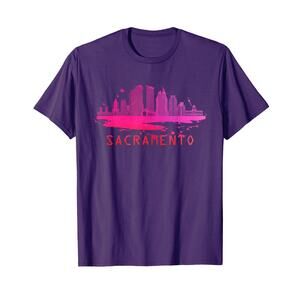 Modern Sacramento Cityscape Souvenir - Sacramento Skyline T-Shirt
